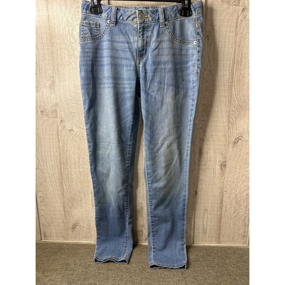 Cat & Jack Super Skinny Jeans Girls Sz 14 Super Stretch Blue Denim Adj Waistband